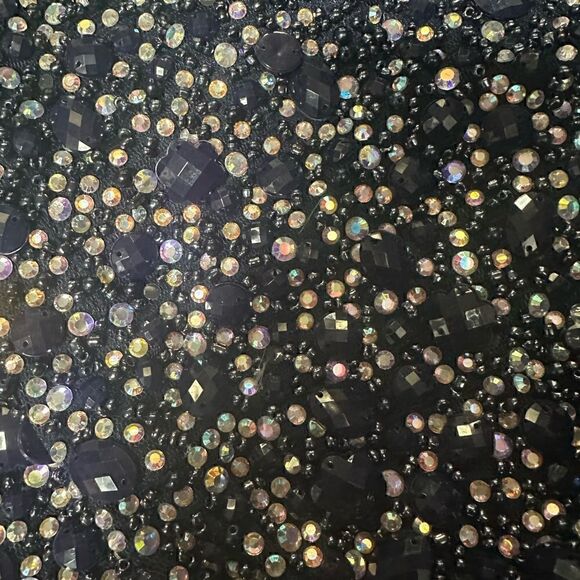 Jovani Fully Beaded Blue Mini Dress - Picture 8 of 9